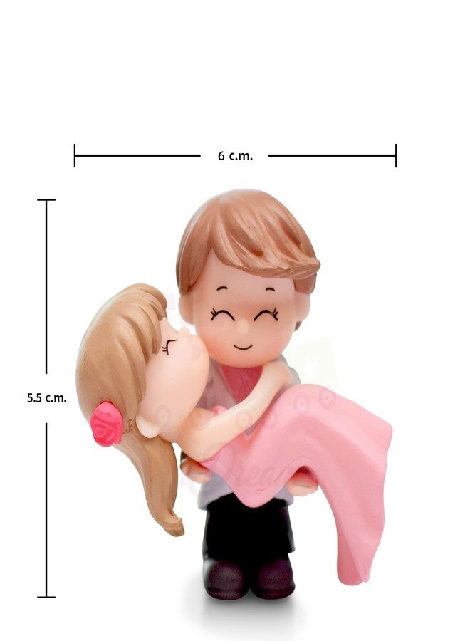 iDream Resin Couple Showpiece - Romantic Birthday Gift for Boyfriend/Girlfriend, Elegant Decorative Figurine for Love and Special Occasions (Pink) - Image 2